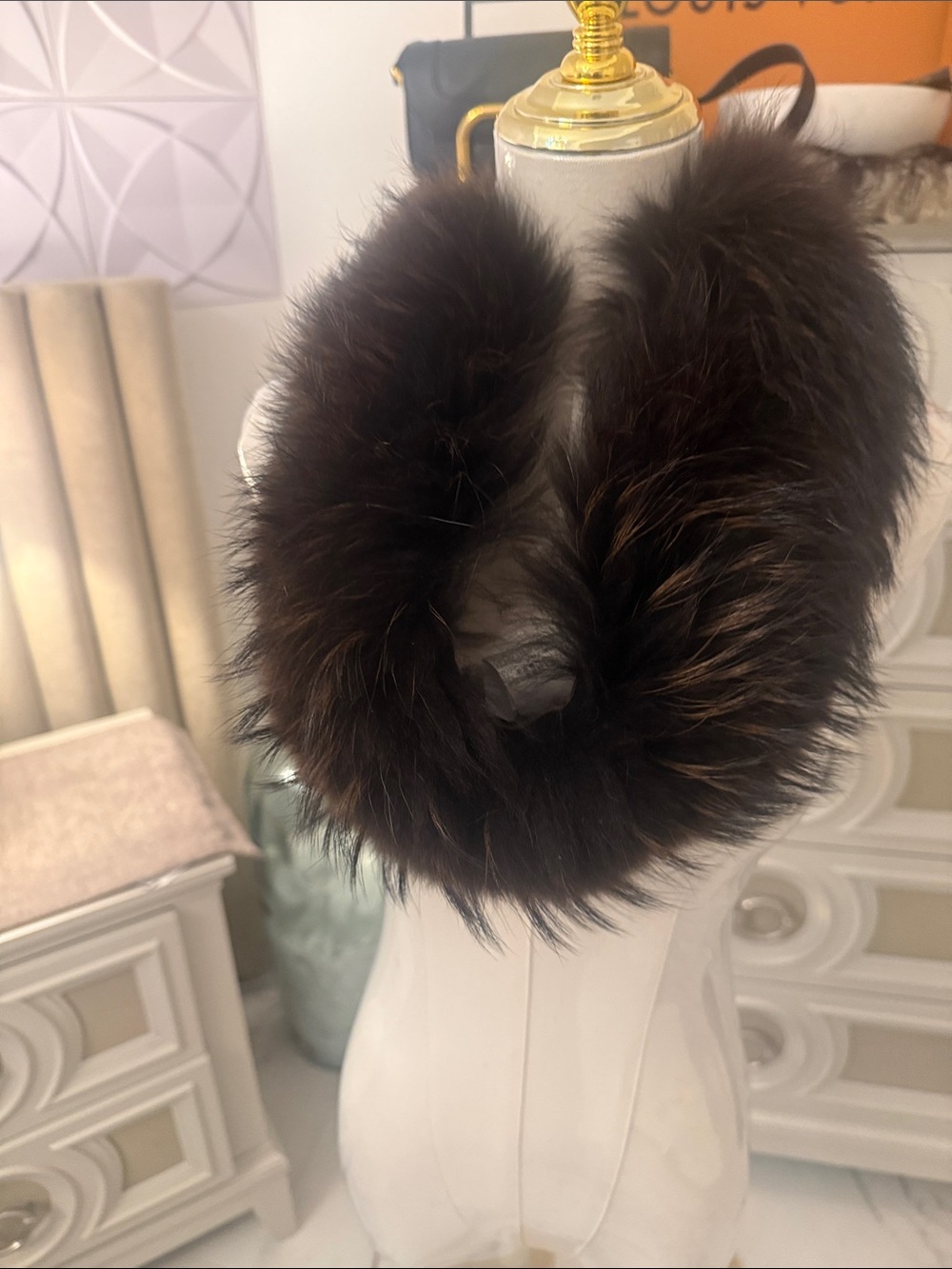 Max Mara real fur collar